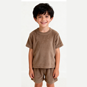 Conjuntos de Ropa de Tela de Rizo para Niños, Ropa de Verano para Bebés, Conjuntos de Dos Piezas con Pantalones Cortos, Ropa de Playa, Toalla, Ropa para Niños - Product Image 5