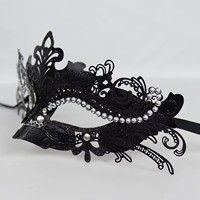 Masque de fête d'Halloween Ama-zon en promotion avec strass en plastique, masques vénitiens amusants de dessin animé pour femmes