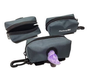 Moda tuval su geçirmez biyobozunur Carrie güzel Pet köpek taşıyıcı bel kaka dağıtıcı çanta ile özel Logo - Product Image 2