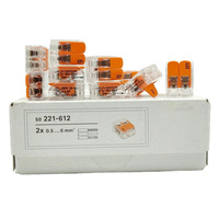 Connecteur de raccordement 221-612 613 615 6mm² avec leviers, bornier 612 613 615 450V, coque transparente, 221 2 3 5 pôles
