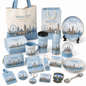 Set <span class=keywords><strong>de</strong></span> Regalo Turístico al por Mayor: Taza, Vaso, Bolsa <span class=keywords><strong>de</strong></span> Mano, Parche y Llavero Personalizados para Tiendas <span class=keywords><strong>de</strong></span> Zonas Turísticas - Product Image 1