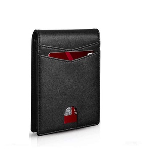 High Quality Minimalist Carbon Fiber Pattern Front Pocket <b>Card</b> <b>Holder</b> Slim Men's Business Wallet - Product Image 1
