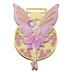 ميداليات معدنية ثلاثية الأبعاد عالية الجودة بالجملة، ميداليات تذكارية ملونة بتصاميم كرتونية للرقص والباليه مع شريط، مخصصة حسب الطلب - Product Image 5