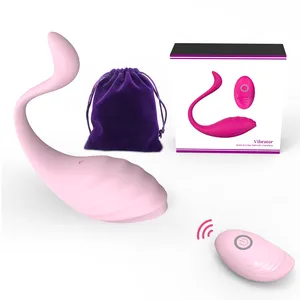 새로운 디자인 백조 모양의 아마존 스마트 케겔 볼 USB 방수 실리콘 여성 섹스 장난감 무선 원격 제어 음모 진동 계란