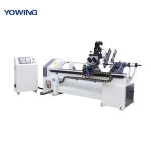 Cnc Wood Turning Lathe Cnc Woodworking Machinery for Chair Legs Hockey Sticks Black Red Power Sales