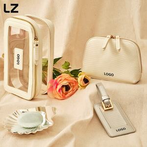 Bolsa de maquillaje transparente LZ, caja de pantalones impermeable de cuero de PVC transparente, neceser de viaje, bolsa con cremallera para mujer, monedero de almacenamiento - Product Image 1