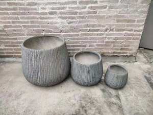 Pots de fleurs en <span class=keywords><strong>fibre</strong></span> d'argile de conception personnalisée jardinières avec plateau pour extérieur intérieur arbre plante pot décoration en gros Chine - Product Image 6