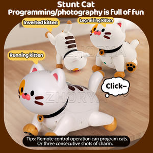 Zhorya Elektronische Huisdier Speelgoed Afstandsbediening Robot Interactieve Rc Programmering Stunt Slimme Huisdier Touch-Sensing Kat Metgezel Robot - Product Image 3