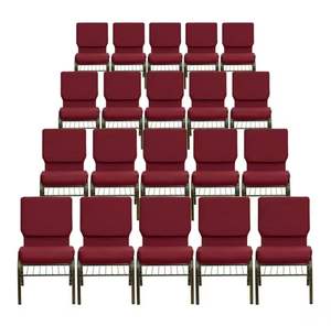 <span class=keywords><strong>Sillas</strong></span> de Teatro Metálicas Color Borgoña, Apilables, Modernas, <span class=keywords><strong>para</strong></span> Cine, Iglesia, Sala de Estar, Hotel, Escuela, Comercios, Precio de Mayoreo - Product Image 3