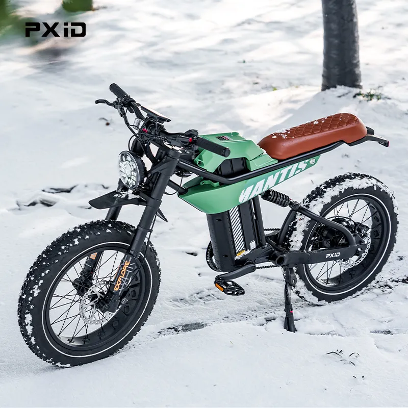 PXID MANTIS P6 electric bike 20 inch fat tire road and all terrain electric mountain bike