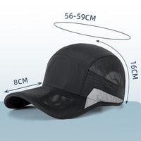 Casquette de course et de camping légère et respirante en maille, non structurée, à 5 panneaux, avec logo réfléchissant, de haute qualité, pour la vente en gros