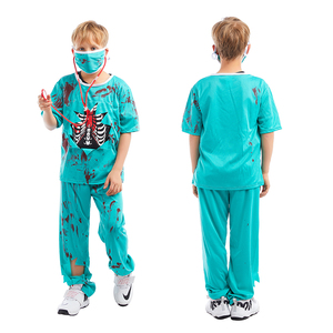 Costume de <span class=keywords><strong>docteur</strong></span> zombies pour garçons enfants Halloween déguisement uniforme Dr chirurgien vêtements costume - Product Image 4