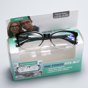 Lunettes <span class=keywords><strong>de</strong></span> lecture unisexe haut <span class=keywords><strong>de</strong></span> gamme à monture souple avec zoom intelligent et <span class=keywords><strong>verres</strong></span> dégradés noirs pour presbytes d'âge moyen et personnes âgées - Product Image 2