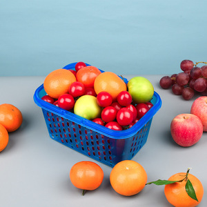 Paniers à fruits en plastique, capacité 3 Jin (1,5 kg), pour cueillette et stockage, couleurs orange, bleu, rose, moulés par injection, origine Taizhou. - Product Image 2