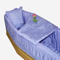 XZR-65 Couverture et matelas en tissu satiné Capiton de style européen pour cercueil, fournisseur d'accessoires funéraires