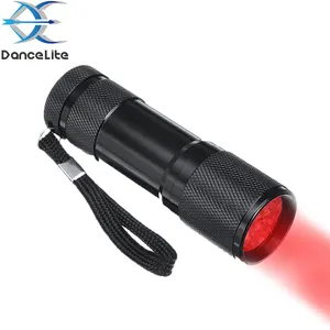 OEM 9LED 625nm Red Light LED Flashlight Optical Frequency Find A Vein Imaging Flashlights Torch For Baby Adults