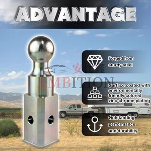 <span class=keywords><strong>Bola</strong></span> de enganche de cuello de cisne AMBITION de 2-5/16 pulgadas, <span class=keywords><strong>bola</strong></span> de repuesto para enganche de cuello de cisne, capacidad máxima de carga de 30,000 libras, enganches para remolques - Product Image 2
