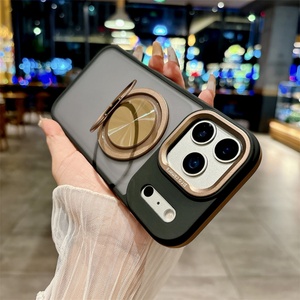 Ring <b>CD</b> Matte Rotating Stand Magnetic Pc Phone Case for iPhone 17 Air 16 15 14 Pro Max Bumper <b>Holder</b> Frosted Bracket Back Cover - Product Image 5