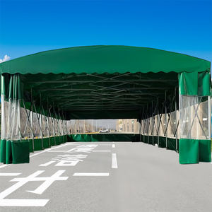 Carpa de estacionamiento portátil Push-pull con marco de acero hecha en China con toldo grande de <span class=keywords><strong>garaje</strong></span> <span class=keywords><strong>plegable</strong></span> de lona resistente a los rayos UV - Product Image 2