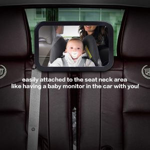 Espejo de seguridad <span class=keywords><strong>para</strong></span> bebé de 360 grados de fácil instalación <span class=keywords><strong>para</strong></span> recién nacido con espejo retrovisor ancho <span class=keywords><strong>para</strong></span> coche de bebé - Product Image 3