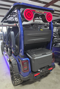 รถกอล์ฟไฟฟ้า 4 ล้อ ไฟ LED สีฟ้า สไตล์หรูหรา วัสดุ ABS ทนทาน มอเตอร์ 400W ความเร็วสูงสุด 24 กม./ชม. - Product Image 6