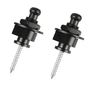 Guitarra acústica eléctrica Cinturón negro Hebilla Correa Botones de bloqueo Bajo Ukelele Correa Hebilla Blocco Cinturino - Product Image 1