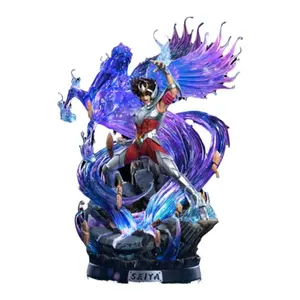 Saint Seiya Spirit TPA รูปปั้นอมตะ Bird A Purple Dragon,พญาเพกาซัส Seiya รูปปั้นขนาดเล็ก5ตัวที่จับมือ