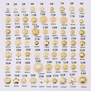 Perles en gros plaquées or 14k 18k, perles intercalaires, embouts en <span class=keywords><strong>laiton</strong></span> argenté rose, capuchons de perles en forme de fleur pour la fabrication de bijoux et colliers - Product Image 3