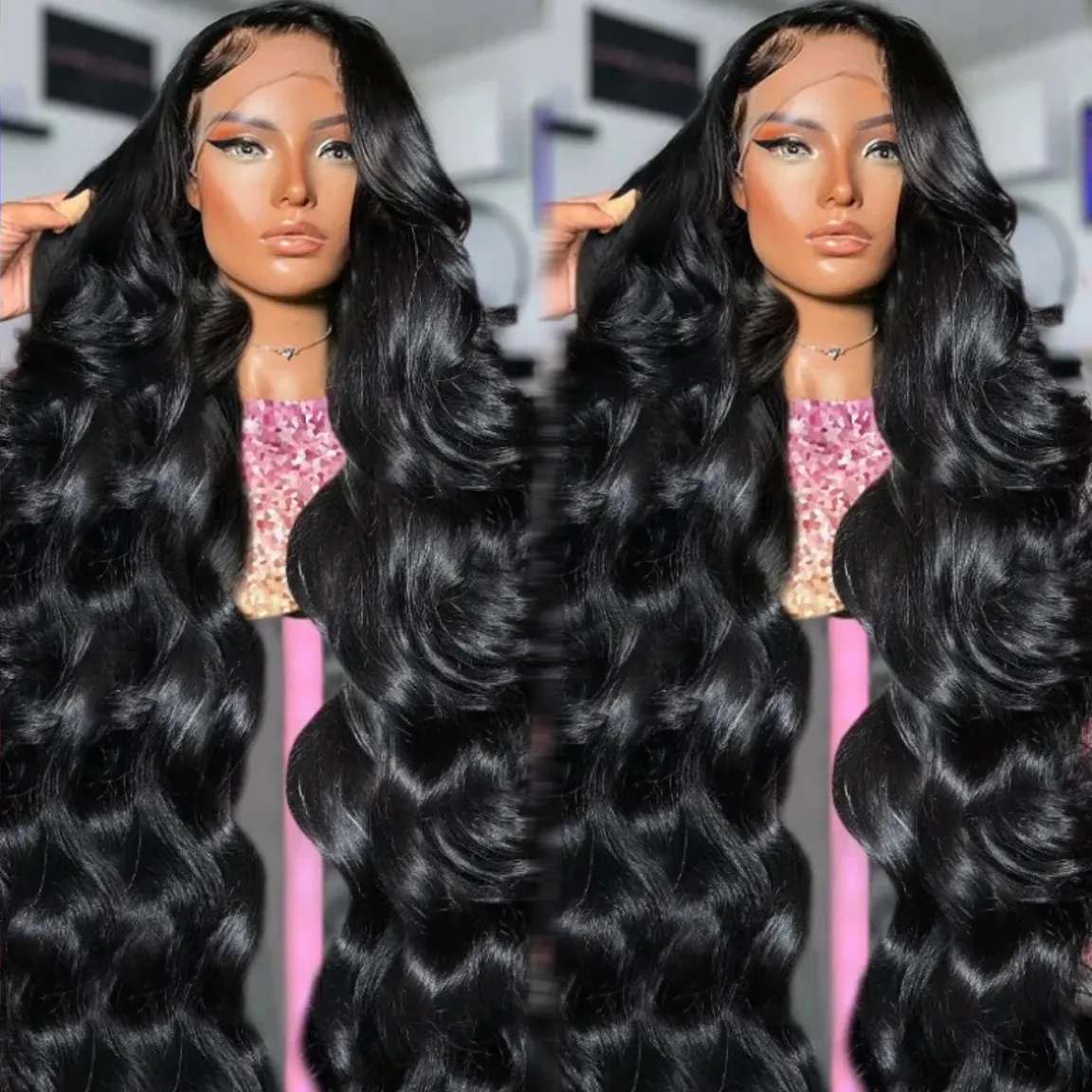 13x6 Raw Indian Lace Frontal Hair Wig ,Glueless Full Lace Front Wigs For Black Women,Brazilian body wave Lace Front wig
