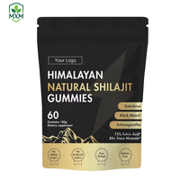 Gummies de Shilajit Naturel de l'Himalaya 60 pièces 180g Complément Alimentaire pour la Gestion de l'Énergie Adulte Gokshrua Muesli Noir Ashwagandha