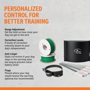 ระบบรั้วไฟฟ้าฝังพื้น SportDOG พร้อมปลอกคอแบบชาร์จได้ มีเสียงสั่นและไฟฟ้าสถิต อุปกรณ์ฝึกสัตว์เลี้ยง - Product Image 4