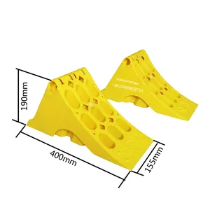 ट्रक पहिया ठसाठस GT-09P बड़े पीले प्लास्टिक पहिया ठसाठस के रूप में प्रति विशिष्टता गर्म बिक्री पहिया ठसाठस ब्लॉक