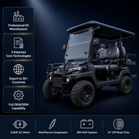 Carrito de Golf Eléctrico Tarion de 4 Plazas, Batería de Litio de 72V, Homologado para Calle, 35 km/h, Certificado CE/DOT, Autonomía de 90 km, Personalizable OEM 2+2