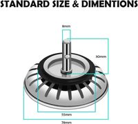 Filtre de vidange en acier inoxydable 304 pour piscine, baignoire, lavabo et évier de cuisine, écologique
