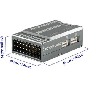 HTLNUZD Radiomaster Nexus-XR 6CH Hélicoptère Alimentation Électrique Intégré 2.4G ELRS Récepteur Induction pour Contrôleur de Vol (Gary) - Product Image 6