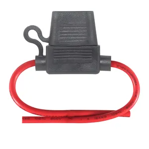 10AWG Terminal Harness Connecters Cord Extension Cable 50A Fuse Box Holder Connector For Battery Charger