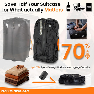 Bolsa de Almacenamiento al Vacío para Ropa, Grande, Negra, Impermeable, Ligera, con Bomba de Vacío - Product Image 4