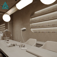 Meuble de présentation moderne pour salon de manucure avec éclairage LED, design intérieur de salon de beauté et spa, décoration de salon