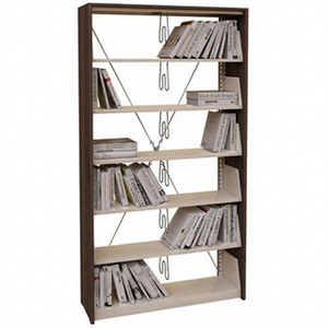 High Quality Library Furniture 6-layers Bookshelf Height-adjustable Strong Metal <b>Bookcases</b> for Students - Product Image 6