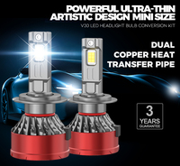 Asruex V30 en bonne vente, haute puissance, accessoires de voiture, phare LED, qualité supérieure, système d'éclairage automatique, LED H7