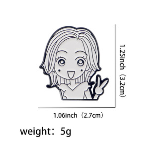 4가지 스타일 금속 공예 <span class=keywords><strong>DIY</strong></span> 핀 배지 패션 쥬얼리 브로치 만화 오오사키 나나 코마츠 나나 합금 애니메이션 브로치 - Product Image 2