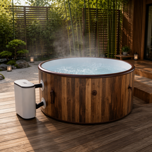 <span class=keywords><strong>Jacuzzi</strong></span> Inflable para Exteriores, Spa para 8 Personas, Tamaño Familiar Grande, con Burbujas de Masaje, Bomba y Cubierta, Ideal para Fiestas Grandes - Product Image 1