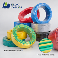 Fil électrique isolé en PVC, câble multicolore pour bâtiment, enroulé en rouleau, pour les projets d'installation de câblage résidentiel