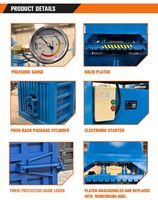 Presse de recyclage des déchets industriels, système contrôlé par PLC, compression haute précision pour papier, plastique, canettes, hydraulique verticale