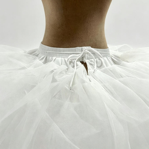 <span class=keywords><strong>Jupon</strong></span> de <span class=keywords><strong>mariée</strong></span> 7 cerceaux 4 couches en tulle réglable, crinoline pour robe de bal, sous-jupe renforcée à baleines 145CM - Product Image 4