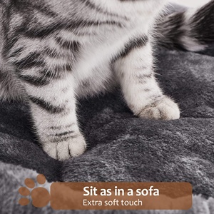 Supporto da arrampicata per gatti alto a torre per gatti multilivello con giocattoli di peluche per il riposo del gioco - Product Image 6