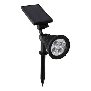 4W LED Garden Stake Luz solar para césped Luz cálida con cuerpo de PC a prueba de agua IP65 Certificado ROHS Alimentado por batería - Product Image 2