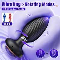 Vibrateur Rotatif 360° pour Hommes, Stimulation de la Prostate et du Point G, Plug Anal, Jouet Sexuel Adulte, Masseur de Prostate