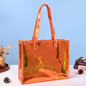 <span class=keywords><strong>Sac</strong></span> transparent personnalisé, <span class=keywords><strong>sac</strong></span> à main portable imperméable, sacs en plastique PVC laser, emballage de vêtements, <span class=keywords><strong>sac</strong></span> fourre-tout, <span class=keywords><strong>sac</strong></span> cadeau, vente en gros - Product Image 4