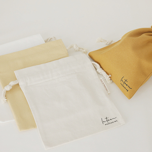 Cotton Canvas <b>Makeup</b> Pouch Cosmetic <b>Bag</b> Muslin Jewelry Pouch Package <b>Drawstring</b> <b>Bag</b> - Product Image 5